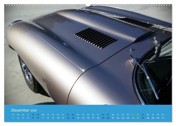 Produktbild: Jaguar E-Type Memorial (hochwertiger Premium Wandkalender 2026 DIN A2 quer), Kunstdruck in Hochglanz