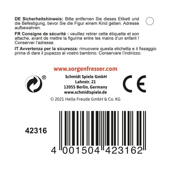 Produktbild: Sorgenfresserchen, Biff, 28 cm