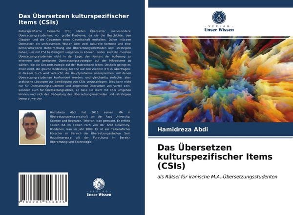 Produktbild: Das &Uuml;bersetzen kulturspezifischer Items (CSIs)