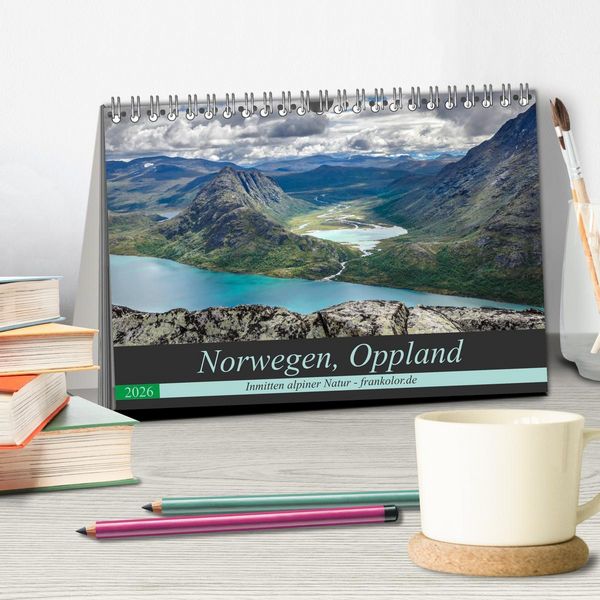 Produktbild: Norwegen, Oppland (Tischkalender 2026 DIN A5 quer), CALVENDO Monatskalender