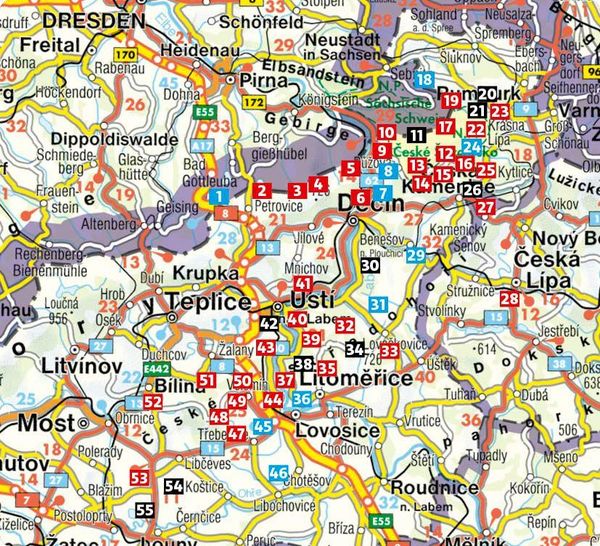 Produktbild: ROTHER Wanderf&uuml;hrer B&ouml;hmische Schweiz. 55 Touren im tschechischen Teil des Elbsandsteingebirges &ndash; mit B&ouml;hmischem Mittelgebirge