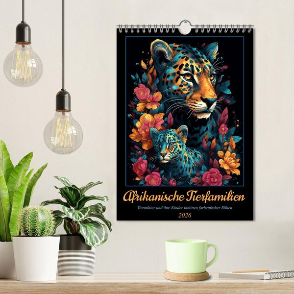 Produktbild: Afrikanische Tierfamilien (Wandkalender 2026 DIN A4 hoch), CALVENDO Monatskalender