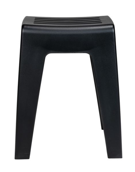 Produktbild: Badhocker Mod. Kumba Schwarz, stabile Qualit&auml;t aus Kunststoff