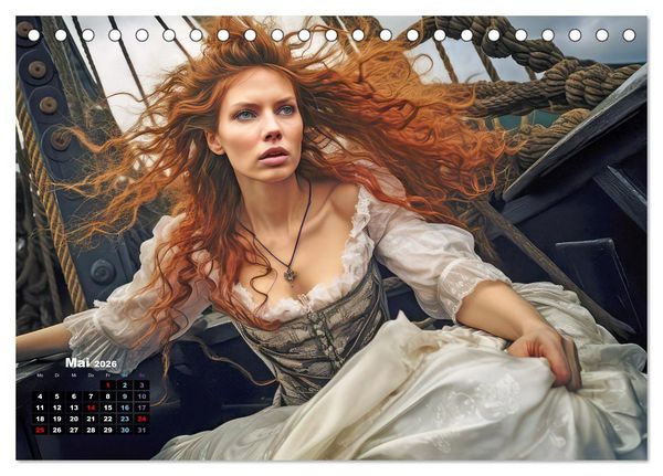 Produktbild: Piraten - Eine unsterbliche Faszination (Tischkalender 2026 DIN A5 quer), CALVENDO Monatskalender