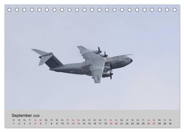 Produktbild: Transportflugzeug Airbus A400M Atlas (Tischkalender 2026 DIN A5 quer), CALVENDO Monatskalender