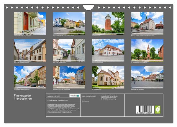 Produktbild: Finsterwalde Impressionen (Wandkalender 2026 DIN A4 quer), CALVENDO Monatskalender