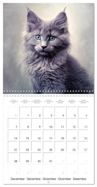 Produktbild: Illustrations Chatons (Calendrier mural carr&eacute; 2026 30x30 cm) Calendrier double avec une page pour vos prises de notes