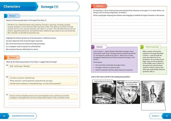 Produktbild: A Christmas Carol: AQA GCSE 9-1 English Literature Workbook