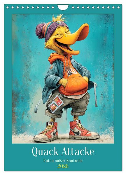 Quack Attacke. Enten außer Kontrolle (Wandkalender 2026 DIN A4 hoch), CALVENDO Monatskalender