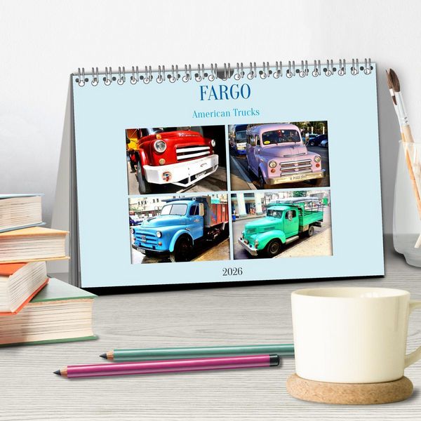 Produktbild: FARGO - American Trucks (Tischkalender 2026 DIN A5 quer), CALVENDO Monatskalender