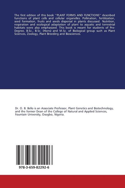 Produktbild: Bello, B: Plant Forms and Functions