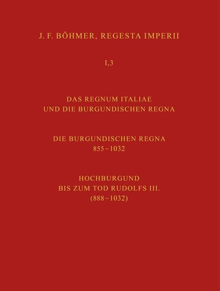 Regesta Imperii. I. Die Regesten des Kaiserreichs unter den Karolingern 751-918 (987/1032), Gebundene Ausgabe von Herbert Zielinski, Böhlau Köln,