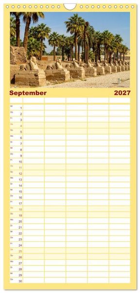 Produktbild: Familienplaner 2027 - Das Erbe der Pharaonen mit 5 Spalten (Wandkalender, 21 x 45 cm) CALVENDO