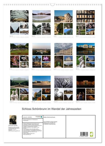 Produktbild: Schloss Sch&ouml;nbrunn im Wandel der Jahreszeiten (Wandkalender 2026 DIN A2 hoch), CALVENDO Monatskalender