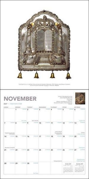 Produktbild: Jewish Calendar &ndash; J&uuml;discher Kalender 2027 &ndash; Wandkalender