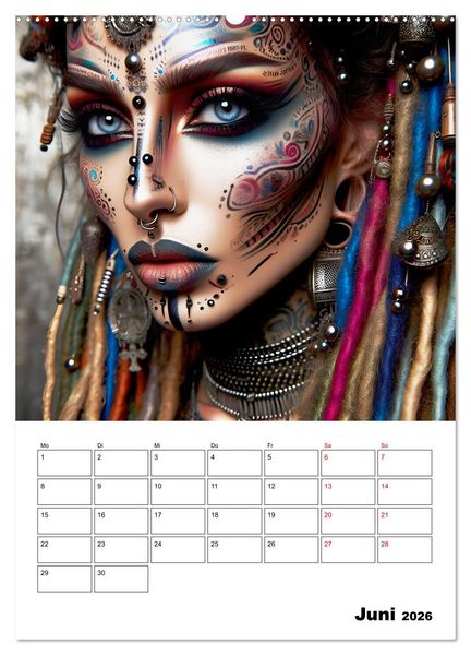 Produktbild: W&uuml;stenk&ouml;niginnen (hochwertiger Premium Wandkalender 2026 DIN A2 hoch), Kunstdruck in Hochglanz