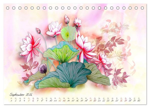 Produktbild: Lotus Bl&uuml;tenzauber (Tischkalender 2026 DIN A5 quer), CALVENDO Monatskalender