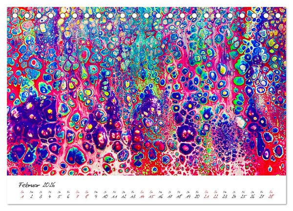 Produktbild: Abstrakte Regenbogen (Tischkalender 2026 DIN A5 quer), CALVENDO Monatskalender