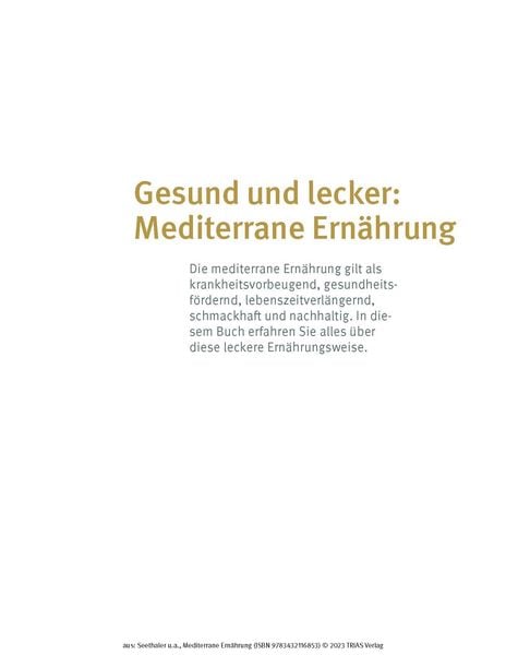 Produktbild: Mediterrane Ern&auml;hrung
