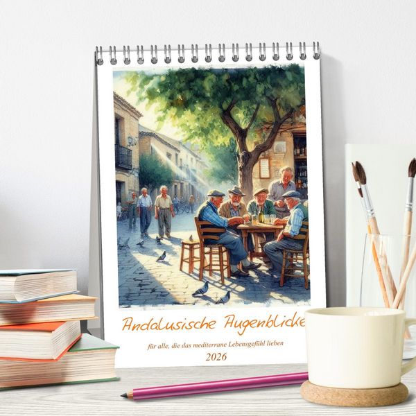 Produktbild: Andalusische Augenblicke (Tischkalender 2026 DIN A5 hoch), CALVENDO Monatskalender