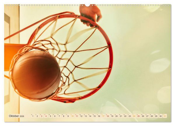Produktbild: Basketball Liebe (hochwertiger Premium Wandkalender 2026 DIN A2 quer), Kunstdruck in Hochglanz