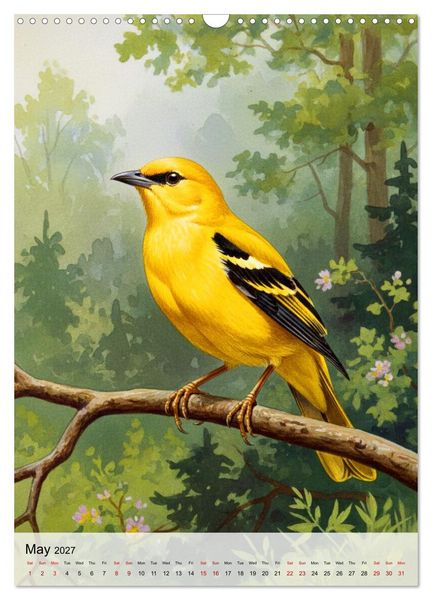 Produktbild: Birds of Europe in Old Paintings (Wall Calendar 2027 DIN A3 portrait), CALVENDO 12 Month Wall Calendar