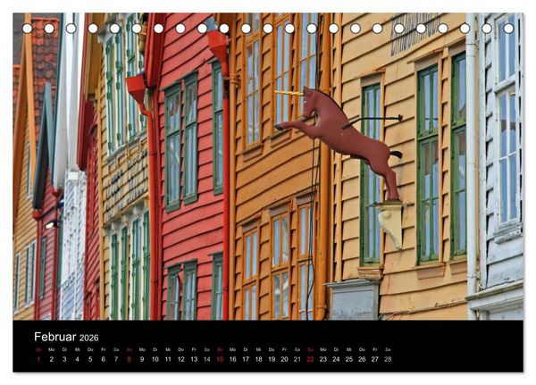 Produktbild: Hurtigruten - Entlang der norwegischen K&uuml;ste (Tischkalender 2026 DIN A5 quer), CALVENDO Monatskalender
