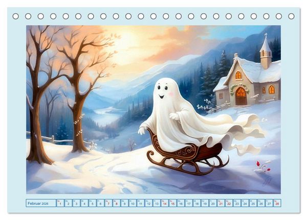 Produktbild: Korbinian, der kleine Geist (Tischkalender 2026 DIN A5 quer), CALVENDO Monatskalender