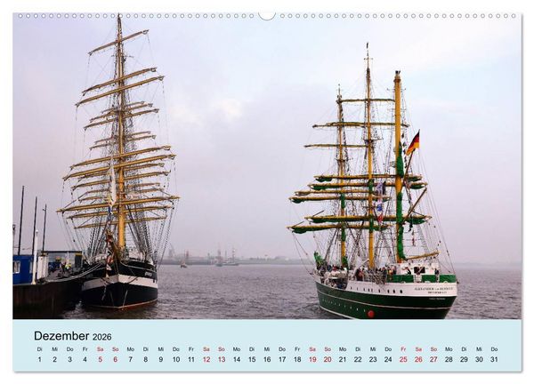 Produktbild: Parade der Windjammer - 2026 (hochwertiger Premium Wandkalender 2026 DIN A2 quer), Kunstdruck in Hochglanz