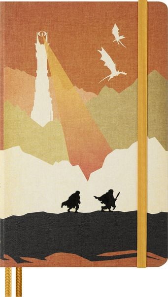 Produktbild: Moleskine Der Herr der Ringe Notizbuch Frodo Sam limitierte Ausgabe, L/A5, liniert, fester Einband