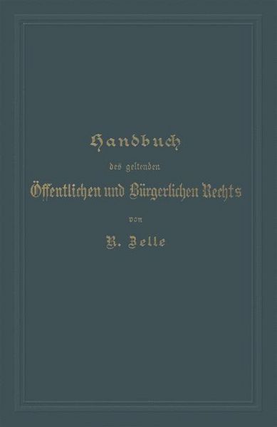 Produktbild: Handbuch des geltenden &Ouml;ffentlichen und B&uuml;rgerlichen Rechts