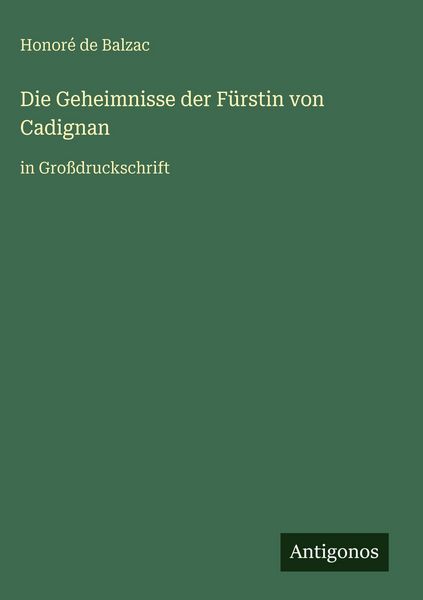 Produktbild: Die Geheimnisse der F&uuml;rstin von Cadignan