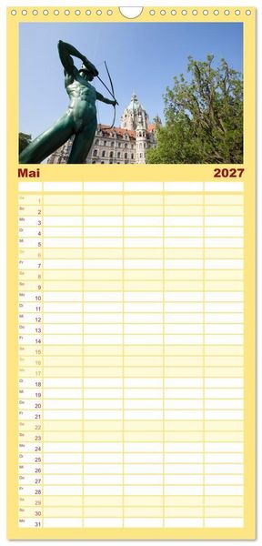 Produktbild: Familienplaner 2027 - Hannover - Momente einer Reise mit 5 Spalten (Wandkalender, 21 x 45 cm) CALVENDO