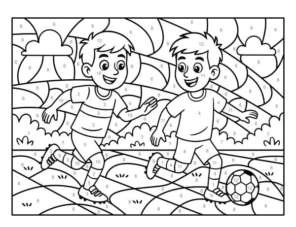 Produktbild: Malen nach Zahlen Fu&szlig;ball Malbuch f&uuml;r Kinder ab 5&ndash;7 Jahren