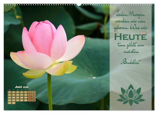 Produktbild: Erleuchtende Worte, Lebensweisheiten von Gautama Buddha by VogtArt (Wandkalender 2026 DIN A2 quer), CALVENDO Monatskalender