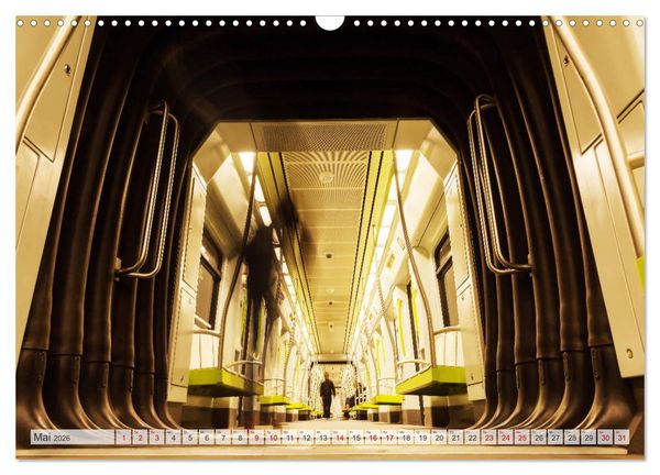 Produktbild: U-Bahn - Szenen an U-Bahnstationen in Europa und New York (Wandkalender 2026 DIN A3 quer), CALVENDO Monatskalender
