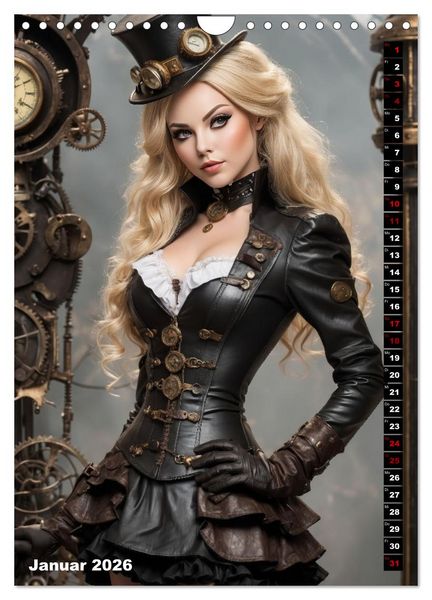 Produktbild: Steampunk Divas (Wandkalender 2026 DIN A4 hoch), CALVENDO Monatskalender