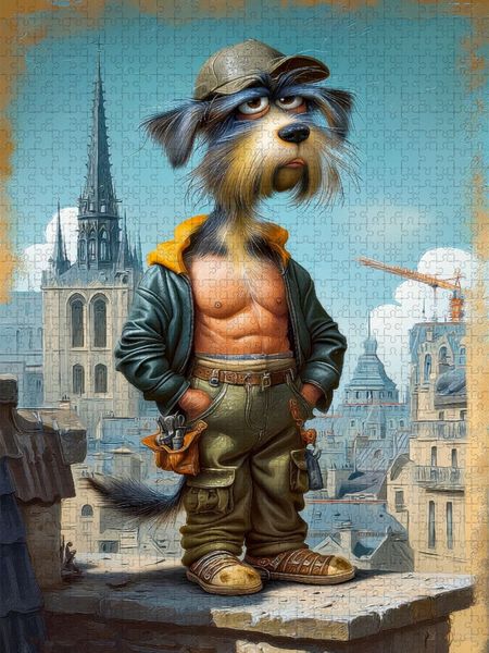 Produktbild: CALVENDO Puzzle Als flinker Dachdecker komme ich hoch hinaus | 1000 Teile Lege-Gr&ouml;&szlig;e 64x48cm Foto-Puzzle f&uuml;r gl&uuml;ckliche Stunden