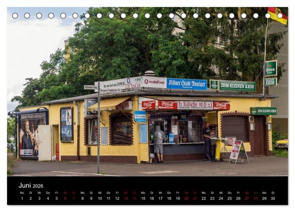 Produktbild: K&ouml;lsche Veedelskultur. B&uuml;dchen, Kioske und Trinkhallen. (Tischkalender 2026 DIN A5 quer), CALVENDO Monatskalender