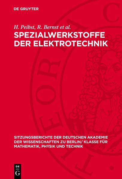 Produktbild: Spezialwerkstoffe der Elektrotechnik