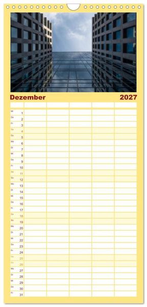 Produktbild: Familienplaner 2027 - Rotterdam - Die heimliche Hauptstadt der Niederlande mit 5 Spalten (Wandkalender, 21 x 45 cm) CALVENDO