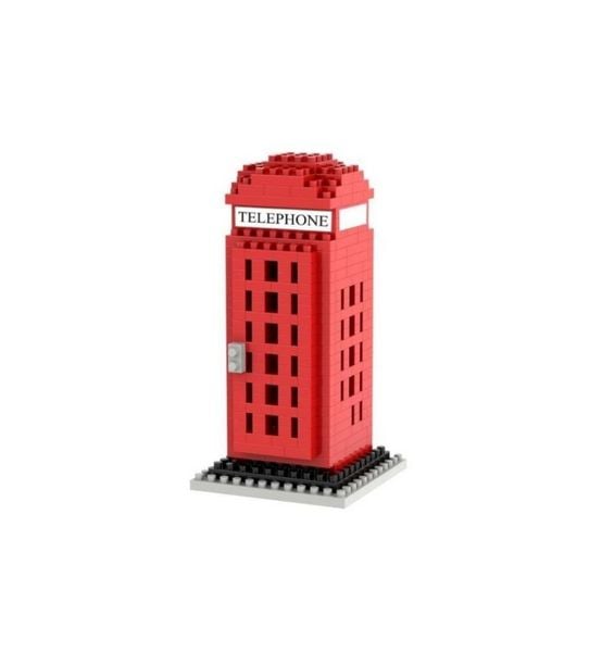 Produktbild: BRIXIES 200264 - Telefonbox, 3D Konstruktionsbausatz aus Ministeinen, 365 Teile