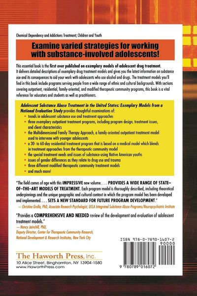 Produktbild: Adolescent Substance Abuse Treatment in the United States
