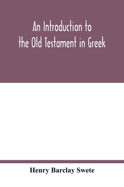 Produktbild: An introduction to the Old Testament in Greek