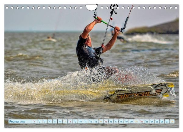 Produktbild: Kitesurfen - Wasser, Wind und coole Typen (Wandkalender 2026 DIN A4 quer), CALVENDO Monatskalender