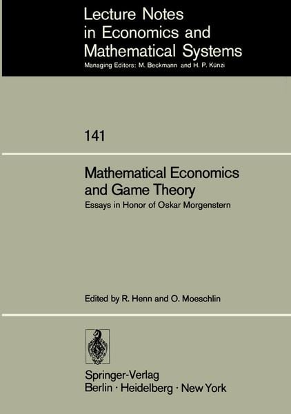 Produktbild: Mathematical Economics and Game Theory