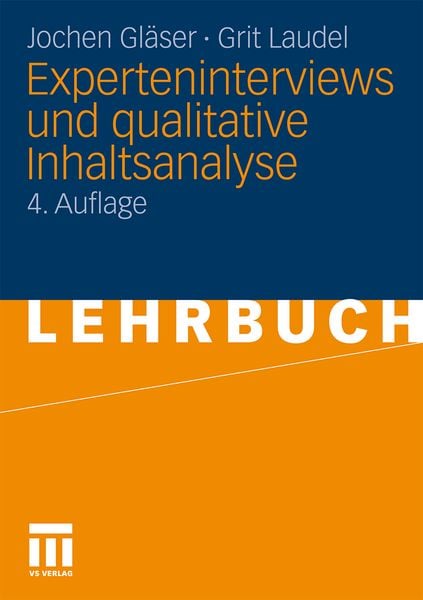 Produktbild: Experteninterviews und qualitative Inhaltsanalyse