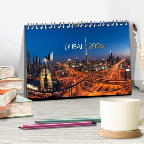 Produktbild: DUBAI - 2026 (Tischkalender 2026 DIN A5 quer), CALVENDO Monatskalender