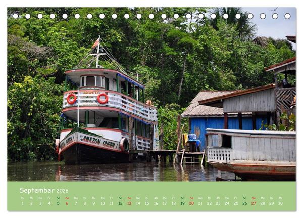 Produktbild: Am Amazonas (Tischkalender 2026 DIN A5 quer), CALVENDO Monatskalender
