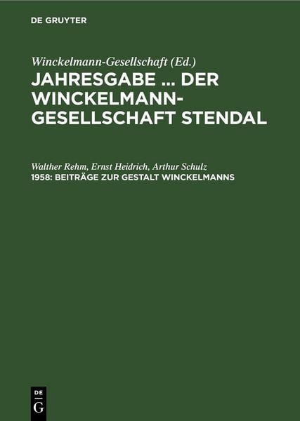 Produktbild: Beitr&auml;ge zur Gestalt Winckelmanns